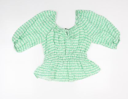 Womens UK Size 10 Marks and Spencer Green Basic Blouse