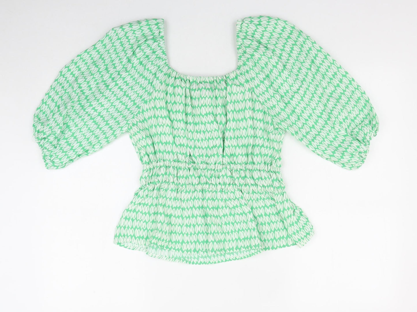 Womens UK Size 10 Marks and Spencer Green Basic Blouse