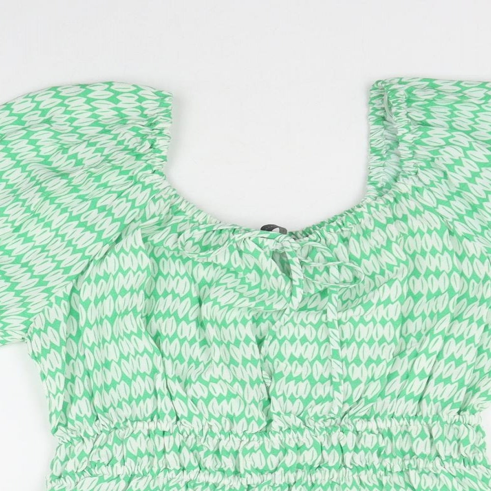 Womens UK Size 10 Marks and Spencer Green Basic Blouse