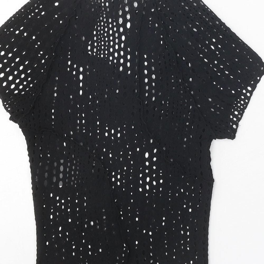 Womens UK Size 2XS Divided Black Basic T-Shirt