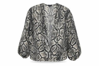 Womens UK Size 8 Topshop Black Kimono Blouse