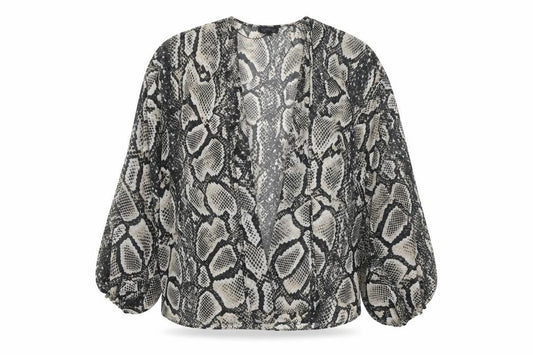 Womens UK Size 8 Topshop Black Kimono Blouse