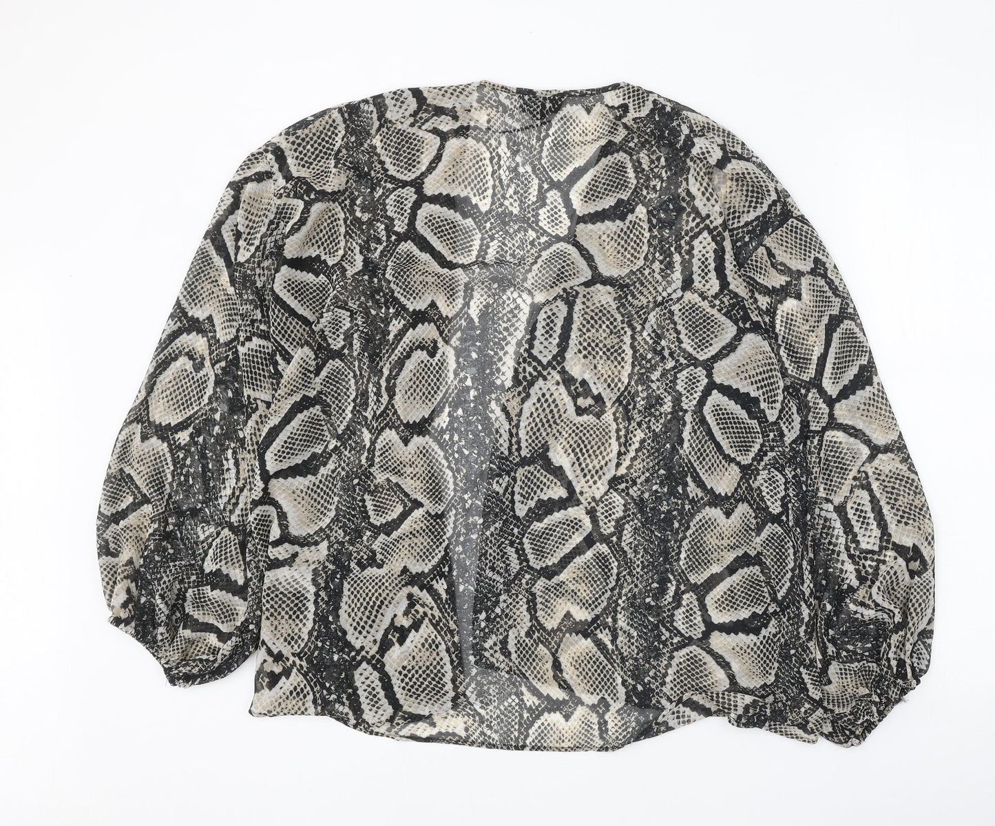 Womens UK Size 8 Topshop Black Kimono Blouse