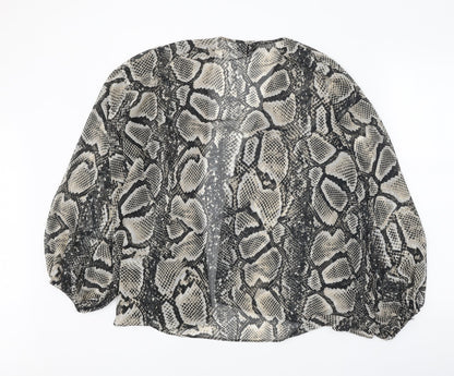 Womens UK Size 8 Topshop Black Kimono Blouse