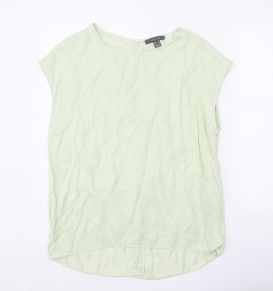 Primark Womens Green Polyester Basic Blouse Size 12 Round Neck