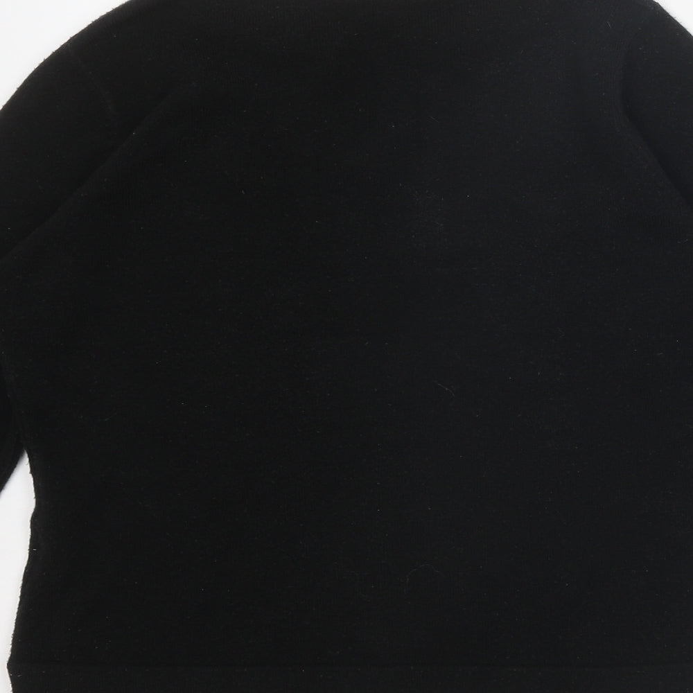 Yessicabb Womens Black Boat Neck Acrylic Pullover Jumper Size 14