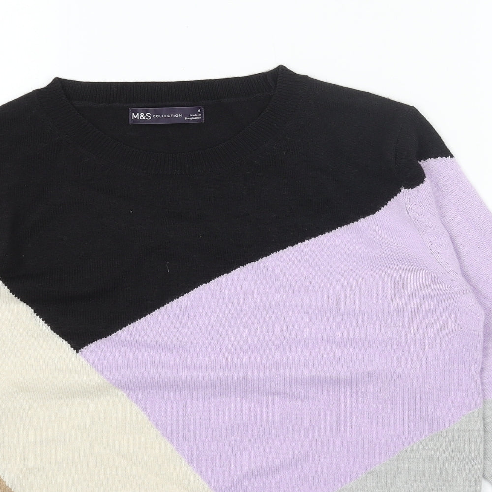 Womens UK Size 6 Marks and Spencer Purple Pullover Jumper