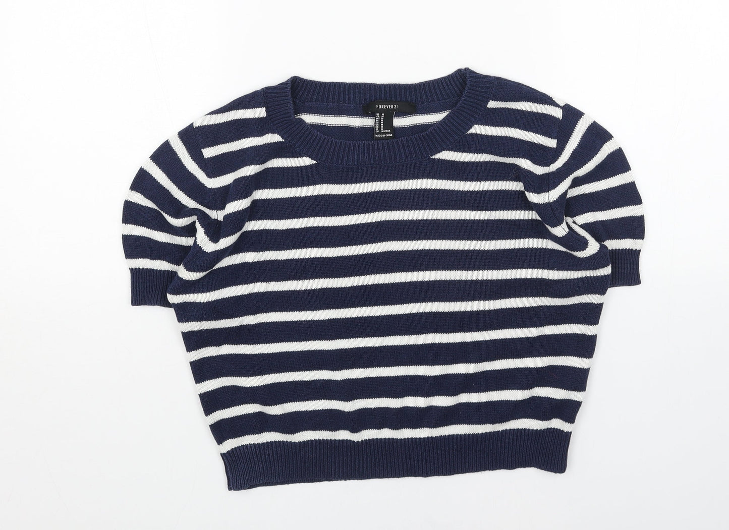 Womens UK Size M FOREVER 21 Blue Pullover Jumper