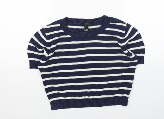 Womens UK Size M FOREVER 21 Blue Pullover Jumper