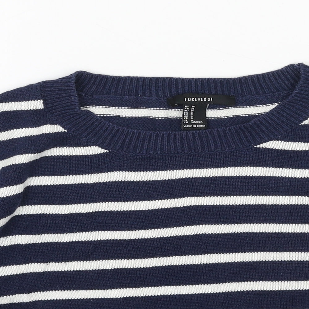 Womens UK Size M FOREVER 21 Blue Pullover Jumper