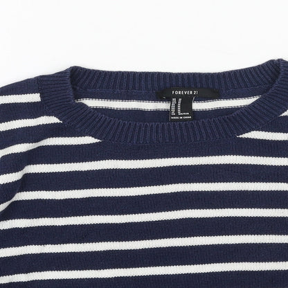 Womens UK Size M FOREVER 21 Blue Pullover Jumper