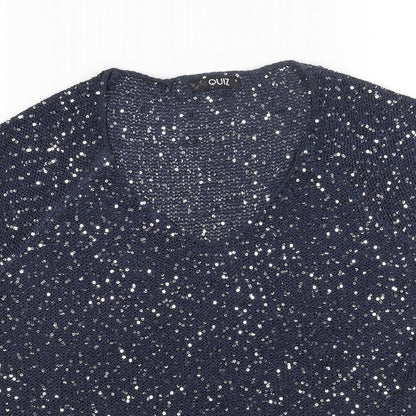 Womens UK Size S Quiz Blue Pullover Jumper