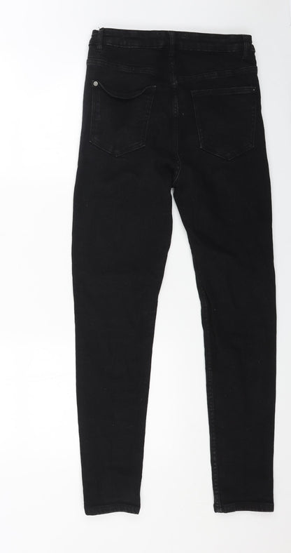 Reverse Womens Black Cotton Skinny Jeans Size 12 L27 in Regular Button