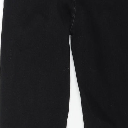 Reverse Womens Black Cotton Skinny Jeans Size 12 L27 in Regular Button