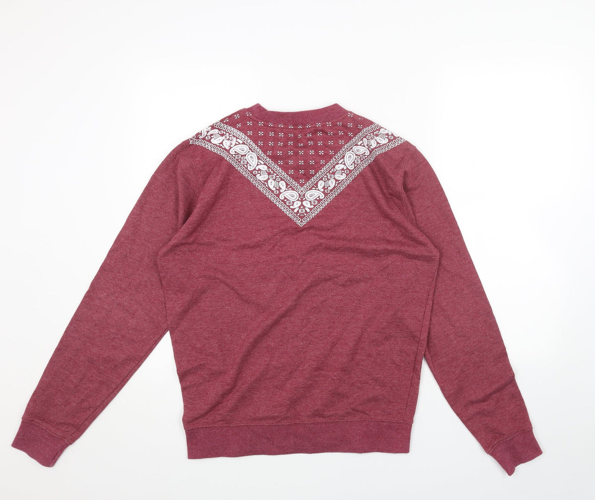 Bellfield Womens Red Cotton Pullover Sweatshirt Size S Pullover