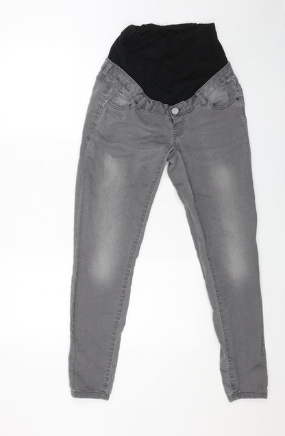 Blooming Marvellous Womens Grey Cotton Jegging Jeans Size 10 L28 in Regular Button