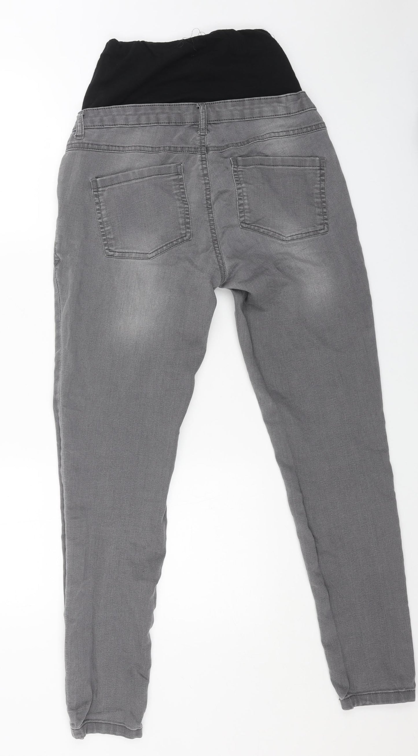 Blooming Marvellous Womens Grey Cotton Jegging Jeans Size 10 L28 in Regular Button