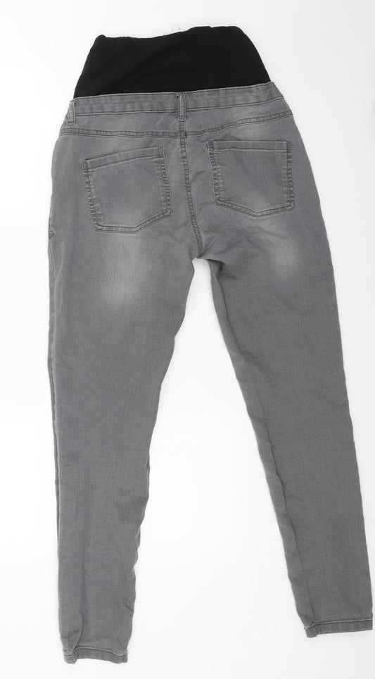 Blooming Marvellous Womens Grey Cotton Jegging Jeans Size 10 L28 in Regular Button