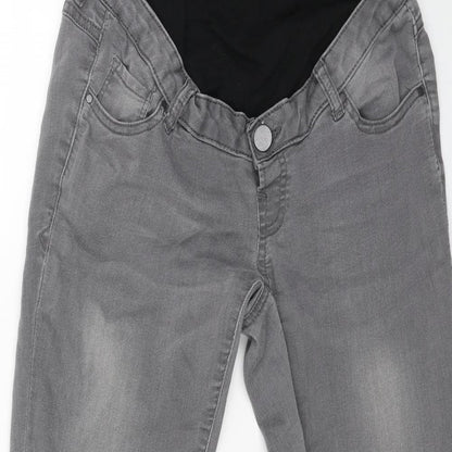 Blooming Marvellous Womens Grey Cotton Jegging Jeans Size 10 L28 in Regular Button