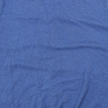 BDG Mens Blue V-Neck Acrylic Pullover Jumper Size M Long Sleeve