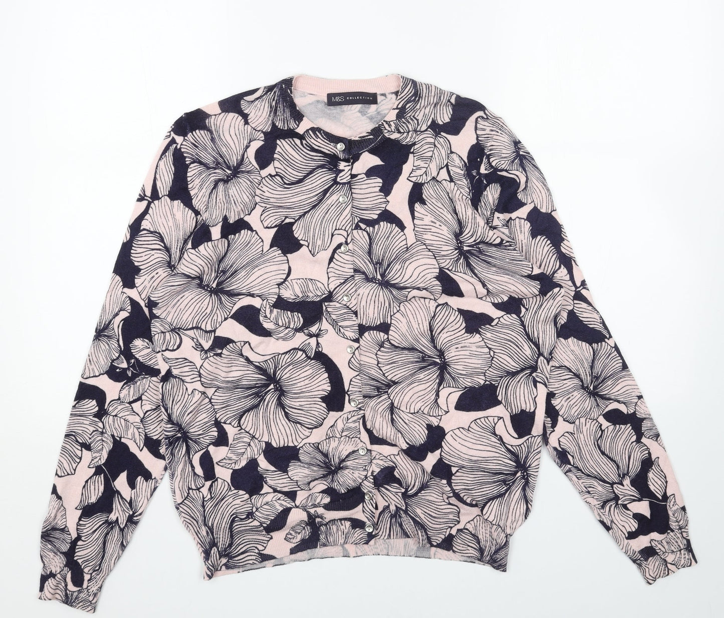Womens UK Size 16 Marks and Spencer Pink Cardigan Jumper