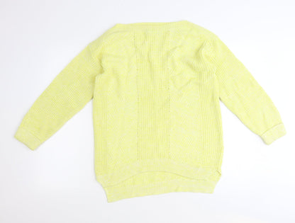 Womens UK Size M Marks and Spencer Yellow Pullover Jumper