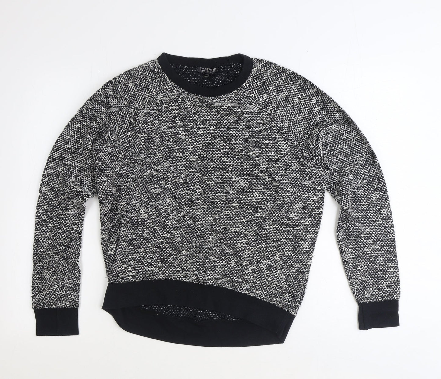 Womens UK Size 6 Topshop Black Pullover Jumper