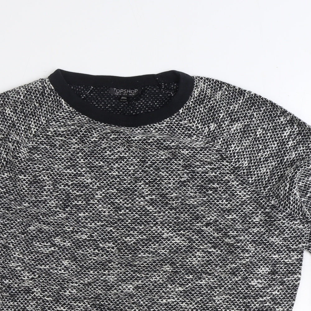 Womens UK Size 6 Topshop Black Pullover Jumper