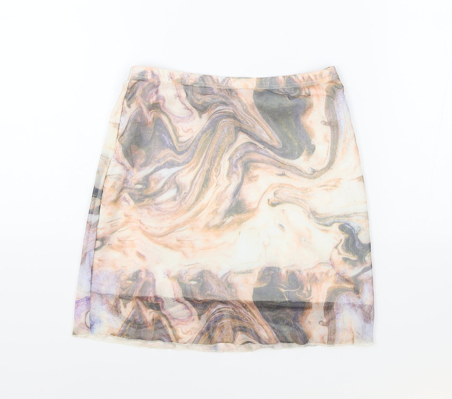 SheIn Womens Multicoloured Geometric Polyester Bandage Skirt Size XS