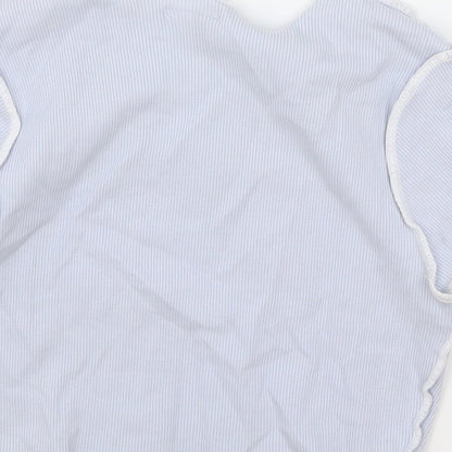 Womens UK Size S H&M Blue Cropped T-Shirt
