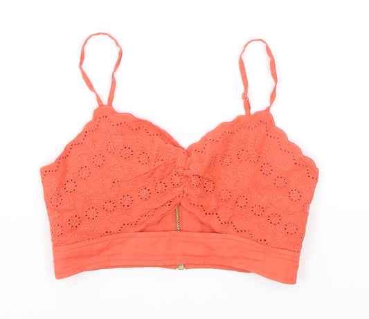Womens UK Size 6 Topshop Pink Cropped Tank