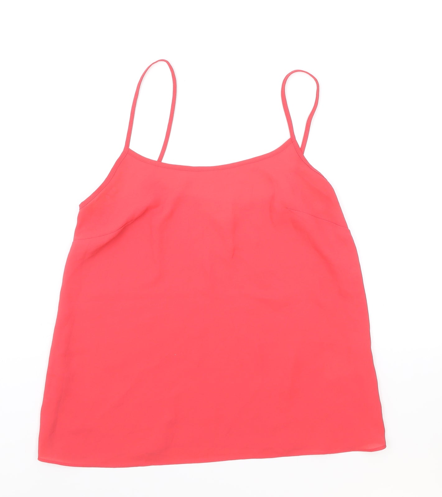 Womens UK Size 8 Papaya Pink Basic Tank