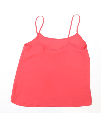 Womens UK Size 8 Papaya Pink Basic Tank