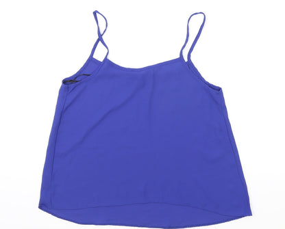 Womens UK Size 10 New Look Blue Basic Tank
