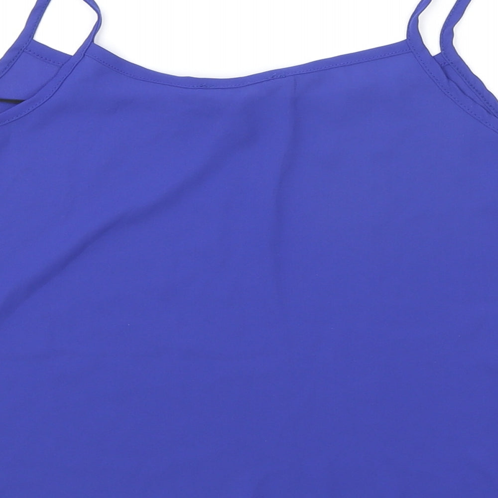 Womens UK Size 10 New Look Blue Basic Tank