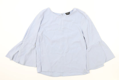 Womens UK Size 12 Topshop Blue Basic Blouse