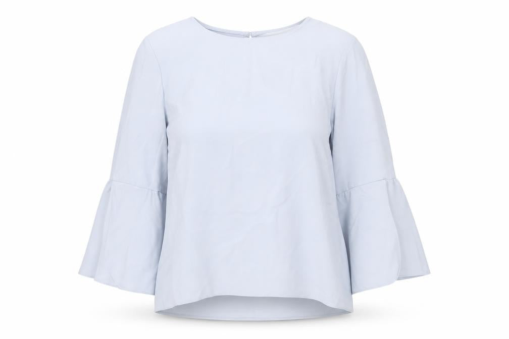 Womens UK Size 12 Topshop Blue Basic Blouse