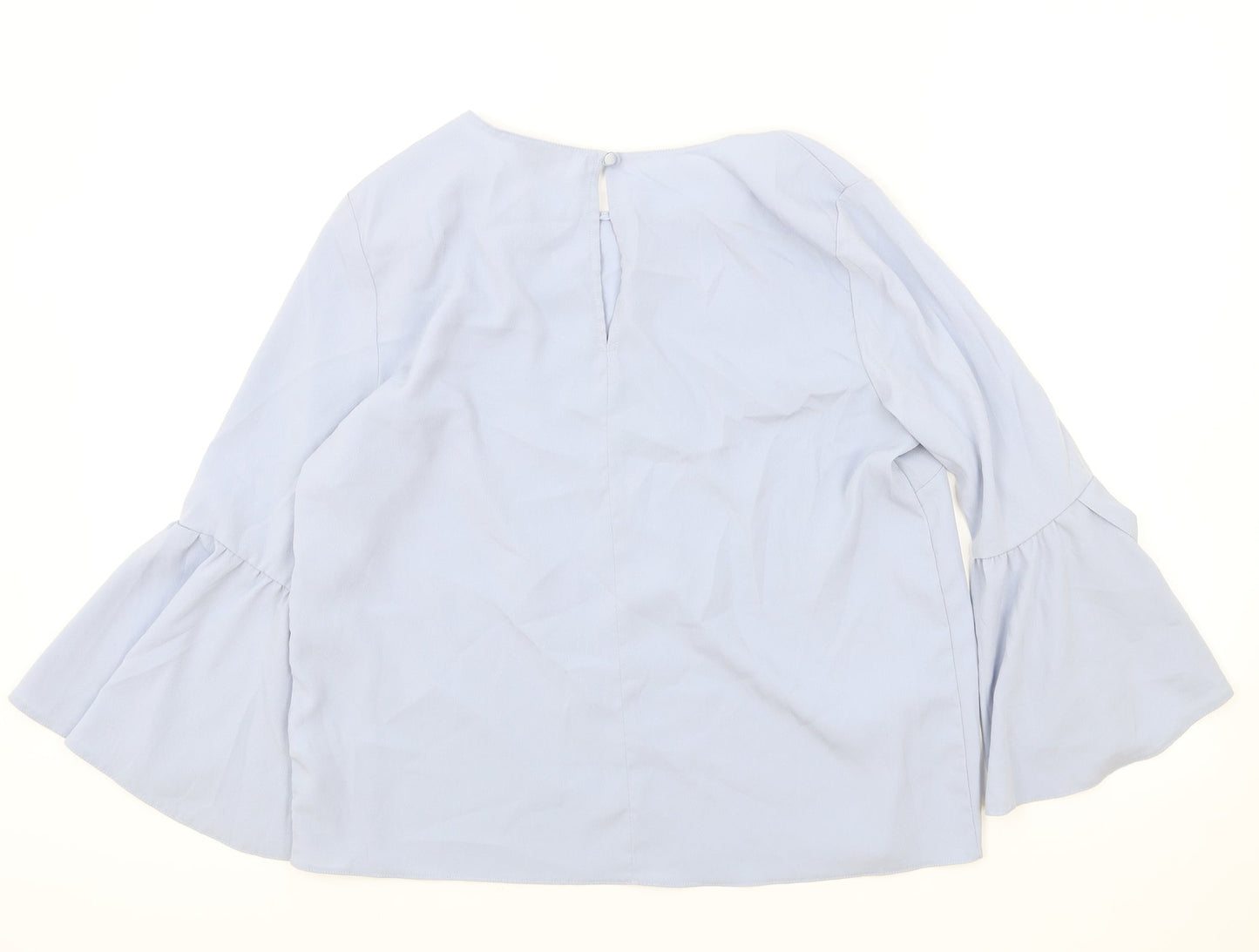 Womens UK Size 12 Topshop Blue Basic Blouse