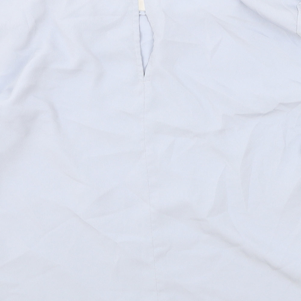 Womens UK Size 12 Topshop Blue Basic Blouse