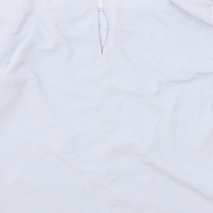 Womens UK Size 12 Topshop Blue Basic Blouse