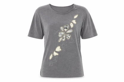 Womens UK Size M Citrus Brown Basic T-Shirt