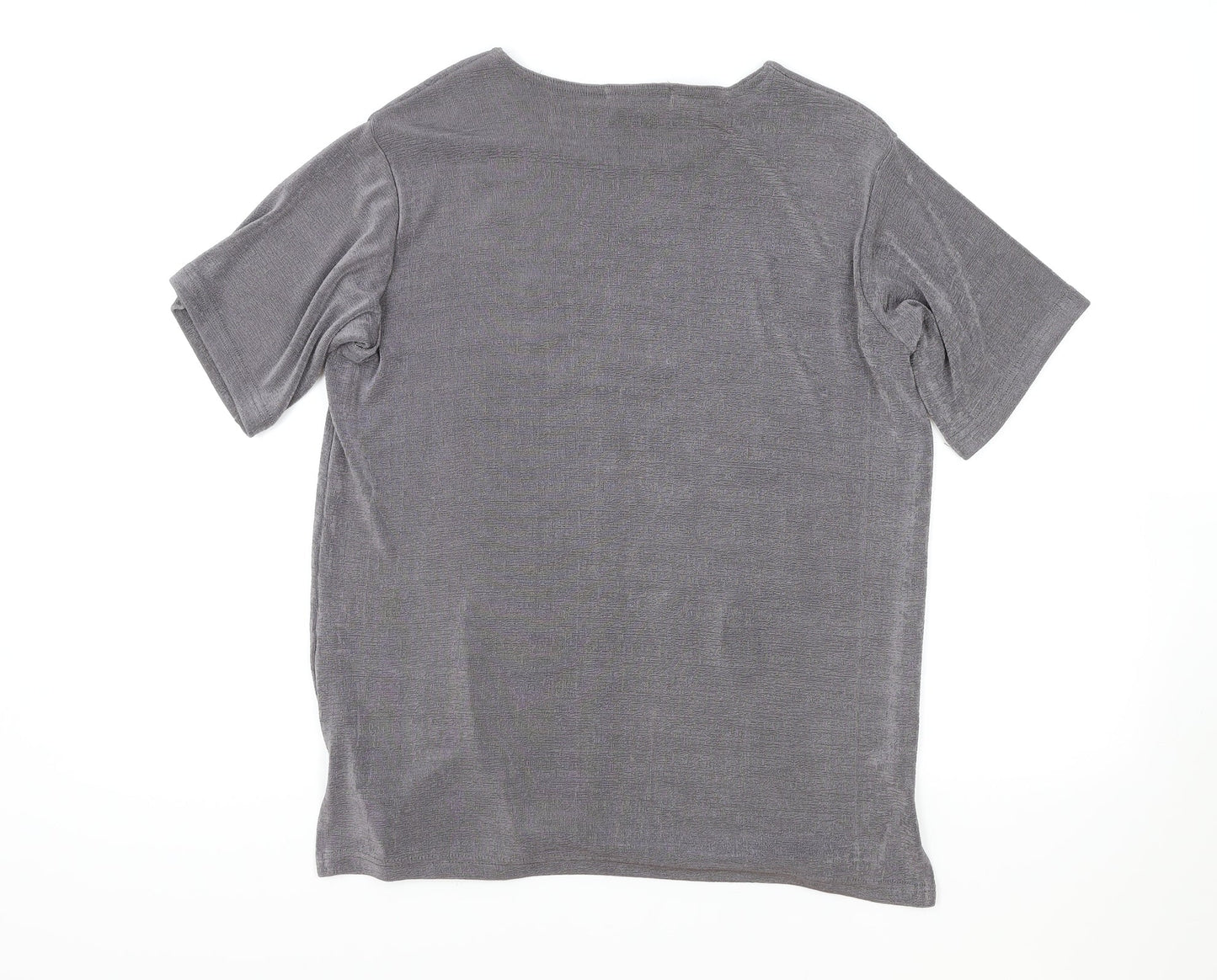 Womens UK Size M Citrus Brown Basic T-Shirt