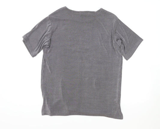 Womens UK Size M Citrus Brown Basic T-Shirt