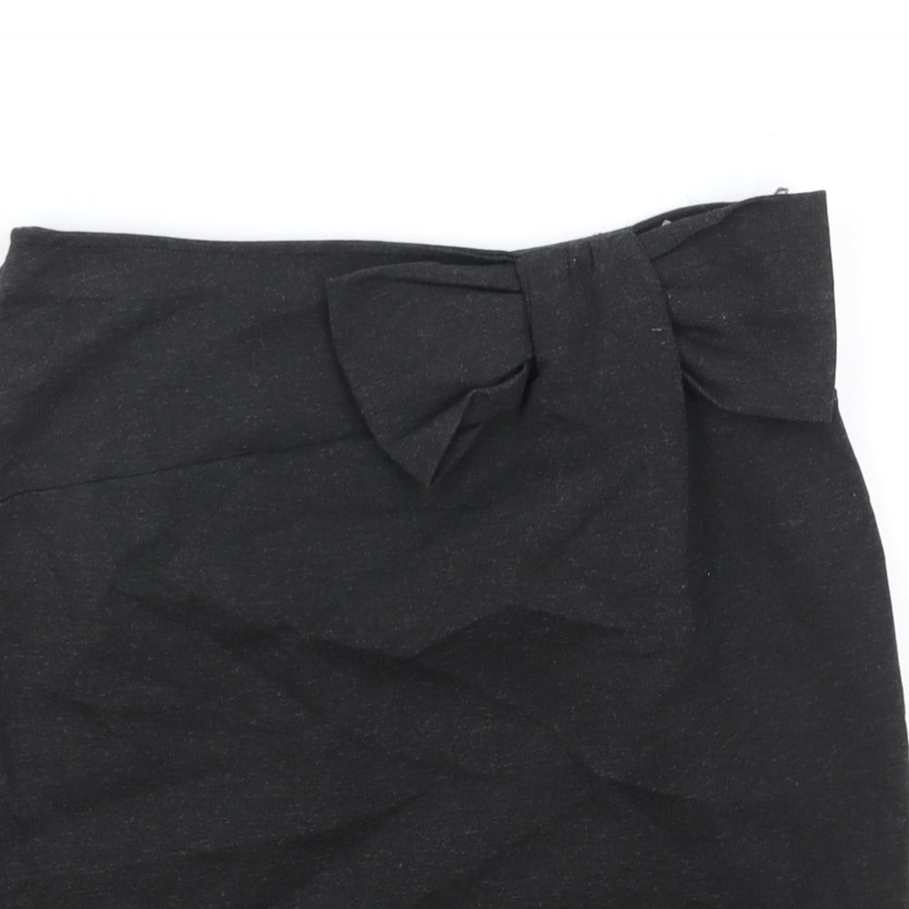 French Connection Womens Grey Viscose Straight & Pencil Skirt Size 10 Zip