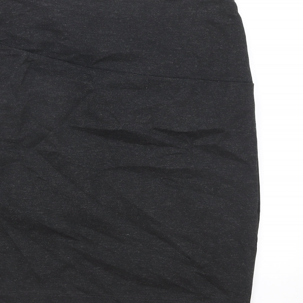 French Connection Womens Grey Viscose Straight & Pencil Skirt Size 10 Zip