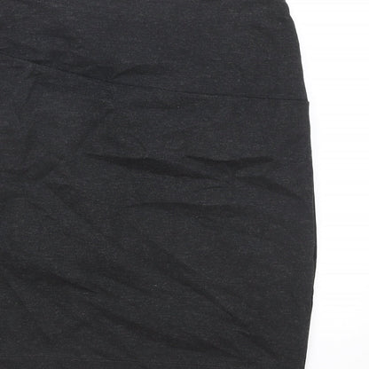 French Connection Womens Grey Viscose Straight & Pencil Skirt Size 10 Zip