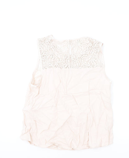 Womens UK Size 14 Monsoon Pink Basic Tank