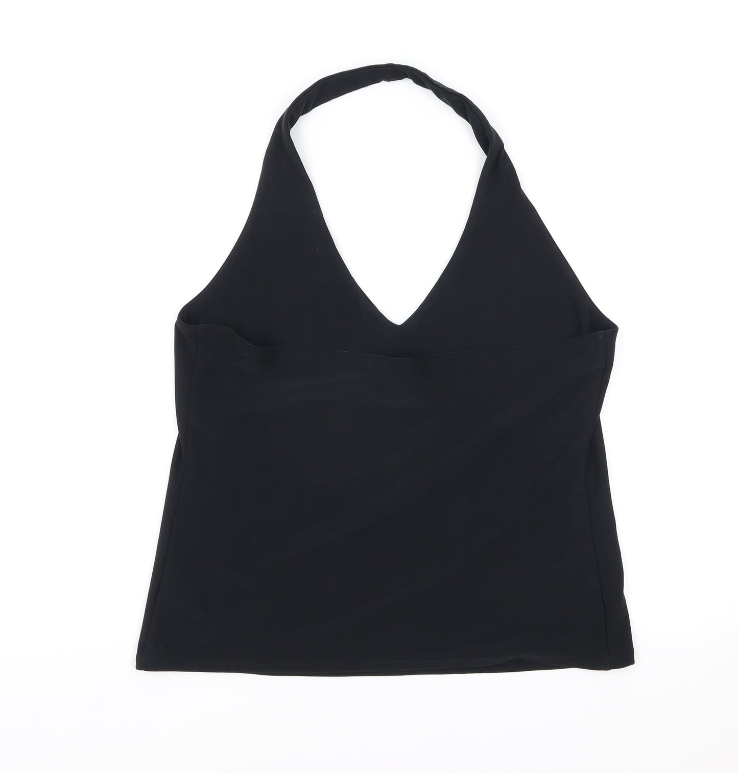 Womens UK Size L Debenhams Black Basic Tank