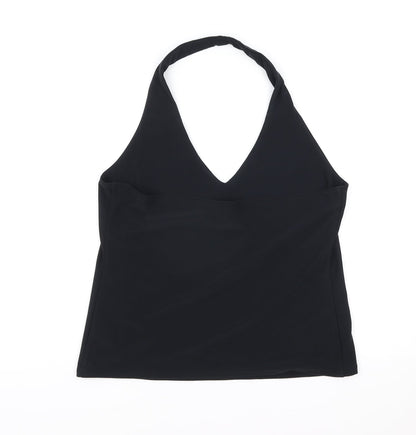 Womens UK Size L Debenhams Black Basic Tank