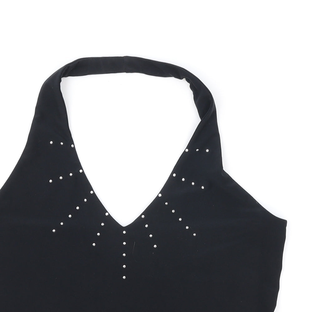 Womens UK Size L Debenhams Black Basic Tank